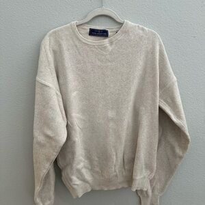 John Ashford Men's Beige Crewneck Sweater